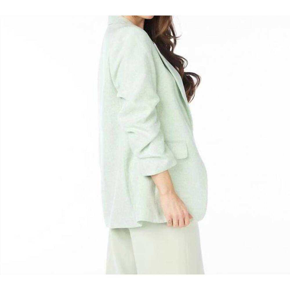 NEW ESQUALO pietta linen look blazer in pastel green - Picture 3 of 8